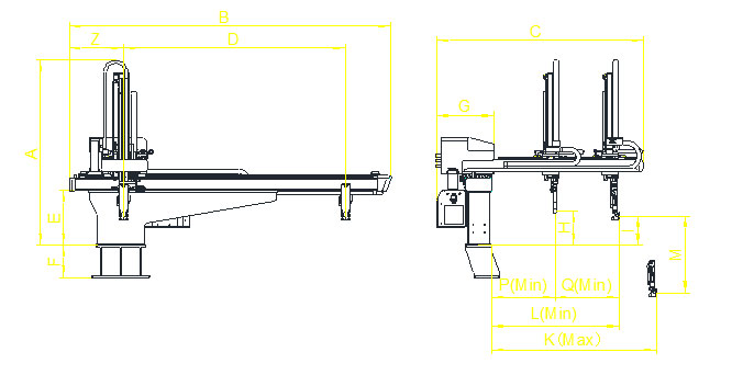 LK Series - Single axis robot arm – double arm